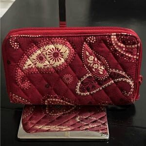 VERA BRADLEY Paisley Zip Around Wallet - Mesa Red